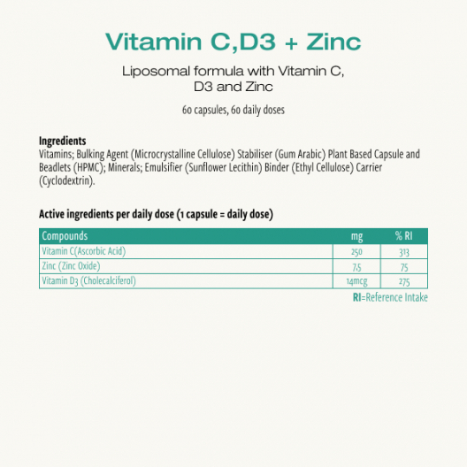 Vitamines C, D3 + Zinc
